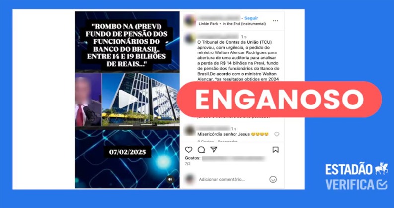 Jornal Estadão comprova uso de fake news contra a Previ