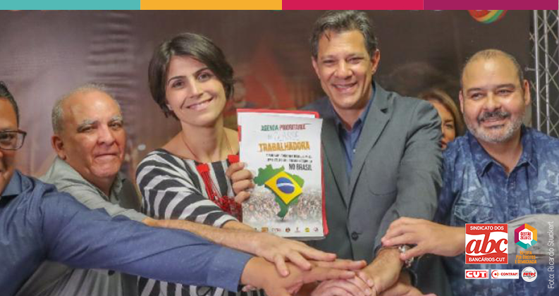 Centrais sindicais entregam manifesto de apoio a Haddad