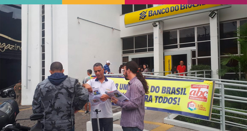 Sindicato realiza atividades em defesa dos bancos públicos