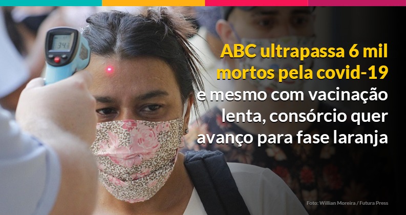 Região tem mais de 6 mil mortos pela covid-19;  consórcio quer avanço para fase laranja