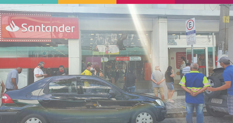 Bancos não se comprometem com medidas de isolamento e megaferiado registra de agências abertas a caso de covid