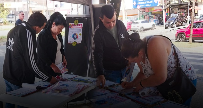Comitê de lutas está hoje no bairro Centreville, em Santo André