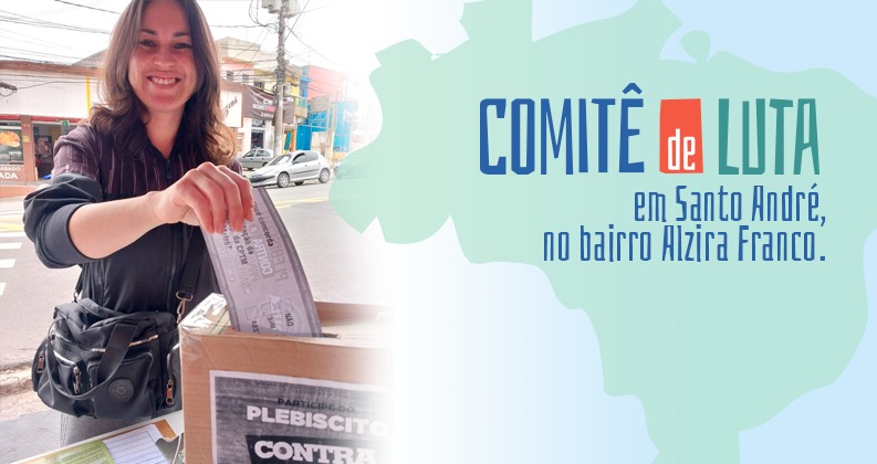 Comitê de Lutas hoje (19) no bairro Alzira Franco, em Santo André