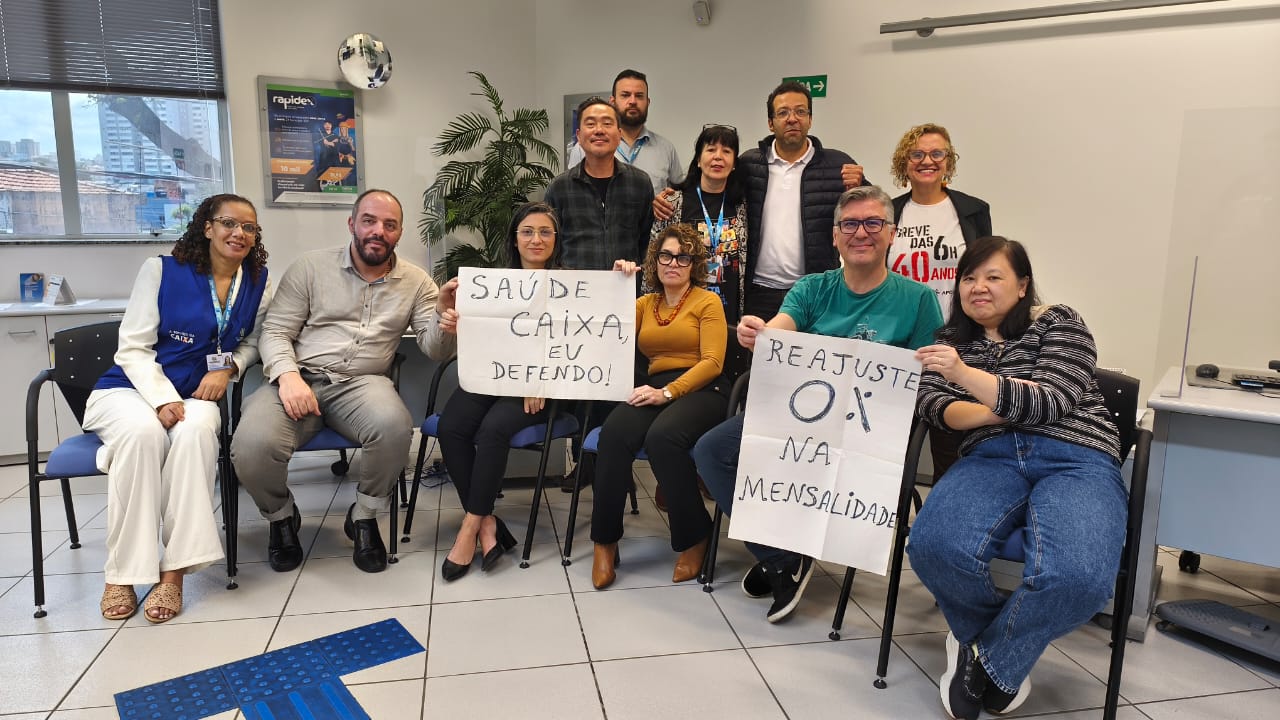 Caixa tem dia de luta pelo Saúde Caixa, protesto ao fechamento de agências e mobilização pelo plebiscito popular