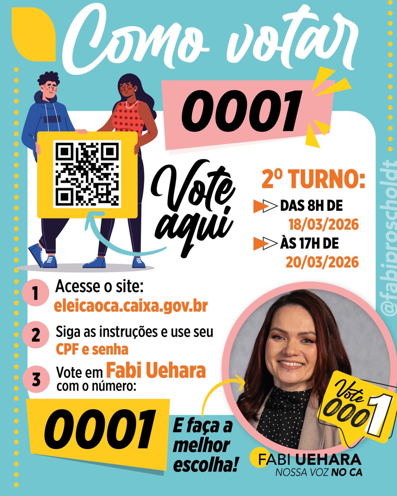🚨 Hoje é o dia! Última chance de votar!