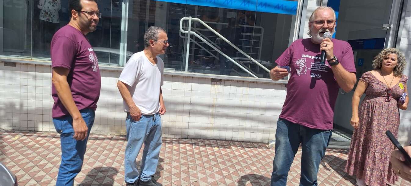 Bancários realizam mobilização no Banco Mercantil nesta terça-feira (17)