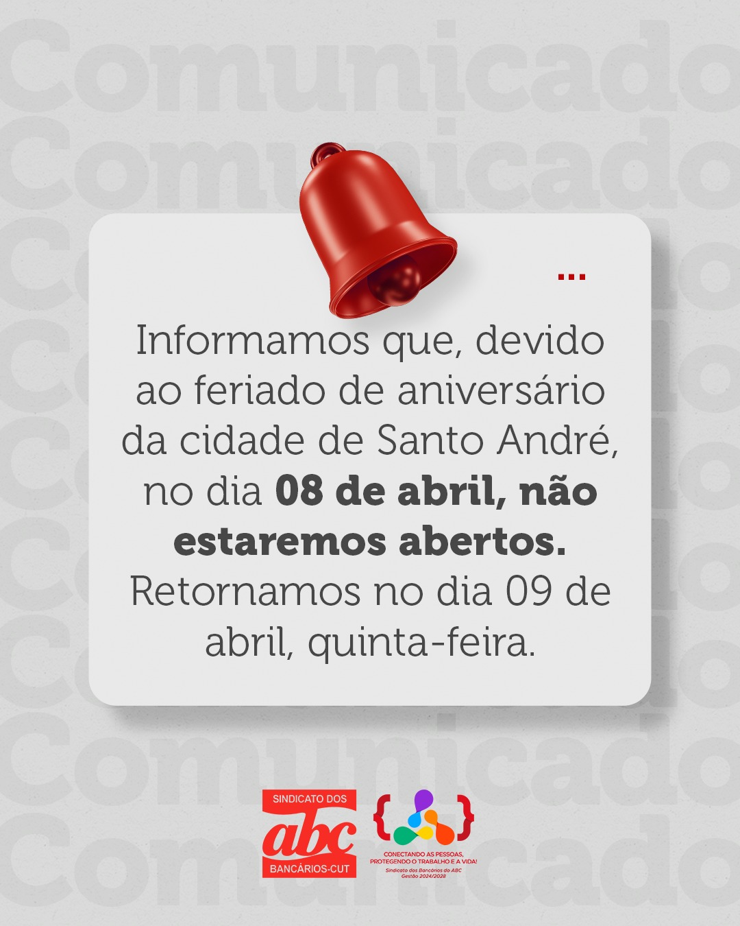 FUNCIONAMENTO FERIADO ANIVERSÁRIO DE SANTO ANDRÉ