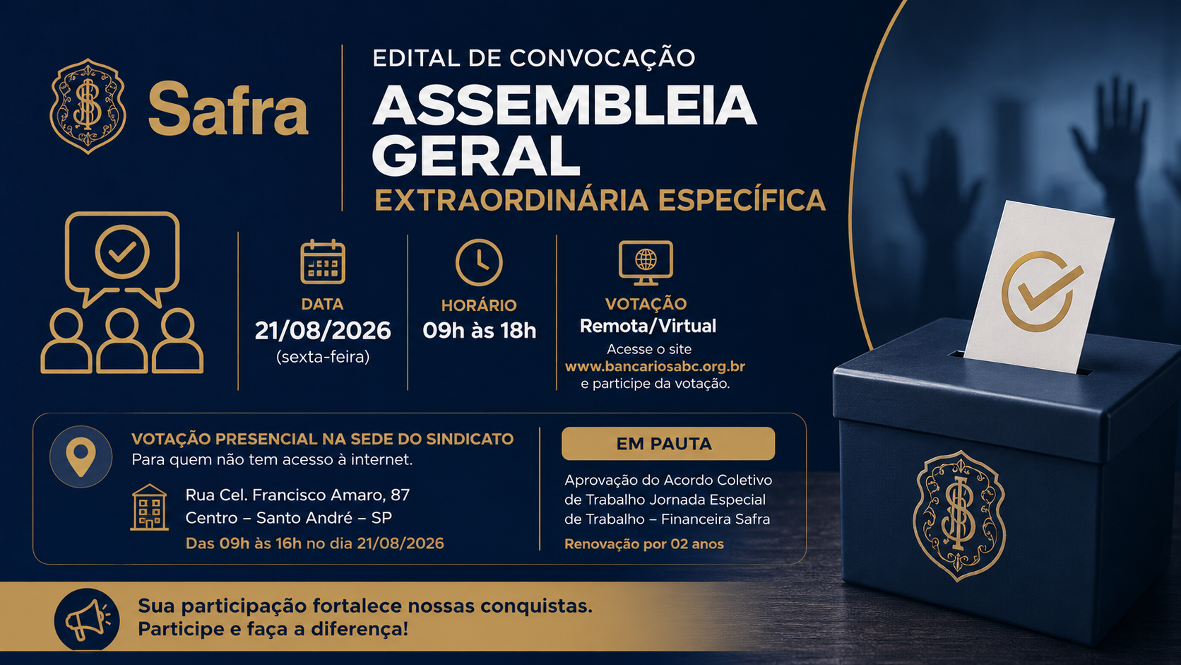EDITAL DE CONVOCAÇÃO DE ASSEMBLEIA GERAL EXTRAORDINÁRIA ESPECÍFICA