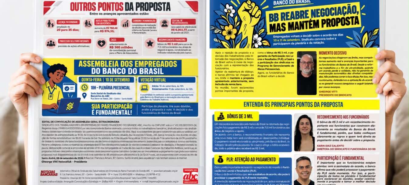 NOTÍCIAS BANCÁRIAS: ENTENDA A PROPOSTA E SAIBA TUDO SOBRE A ASSEMBLEIA