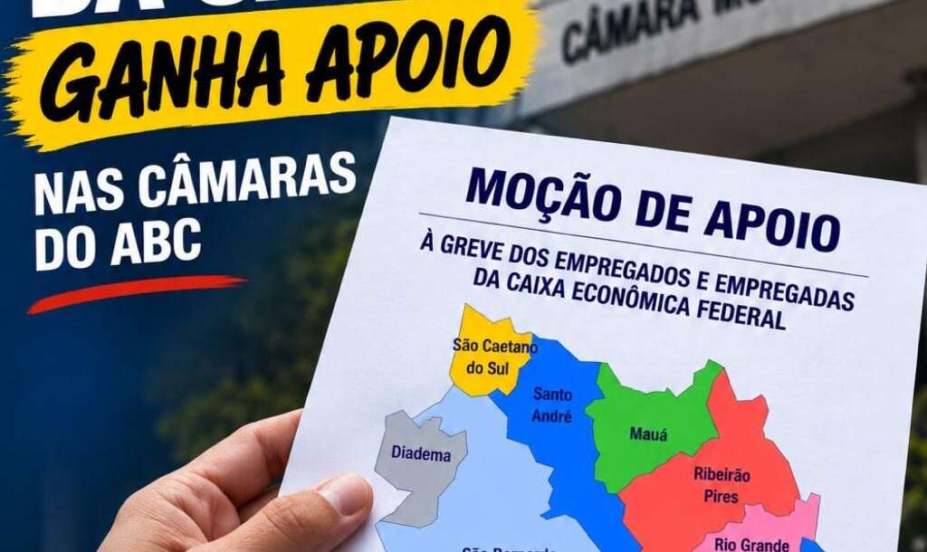Greve continua e luta dos empregados da Caixa ganha força no Legislativo do ABC