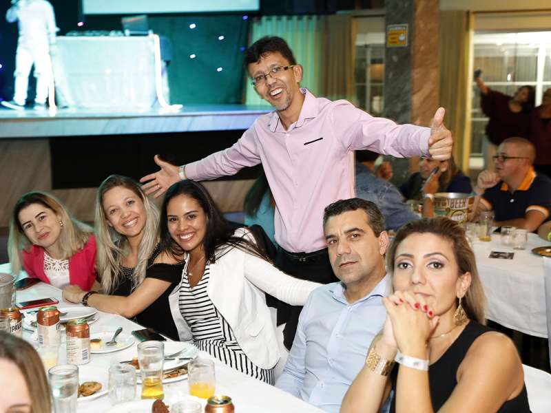 Jantar das agências 100% sindicalizadas no  Sindicato dos Bancários do ABC no restaurante Florestal. Avenida Maria Servidei Demarchi, 2.998 - São Bernardo do Campo/SP. Brasil_22_03_2018. Fotos Dino Santos.