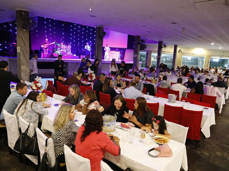 Jantar das agências 100% sindicalizadas no  Sindicato dos Bancários do ABC no restaurante Florestal. Avenida Maria Servidei Demarchi, 2.998 - São Bernardo do Campo/SP. Brasil_22_03_2018. Fotos Dino Santos.