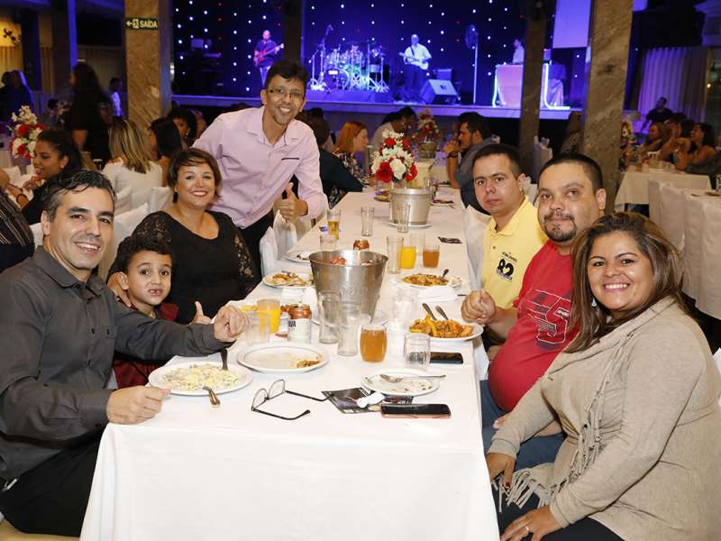Jantar das agências 100% sindicalizadas no  Sindicato dos Bancários do ABC no restaurante Florestal. Avenida Maria Servidei Demarchi, 2.998 - São Bernardo do Campo/SP. Brasil_22_03_2018. Fotos Dino Santos.