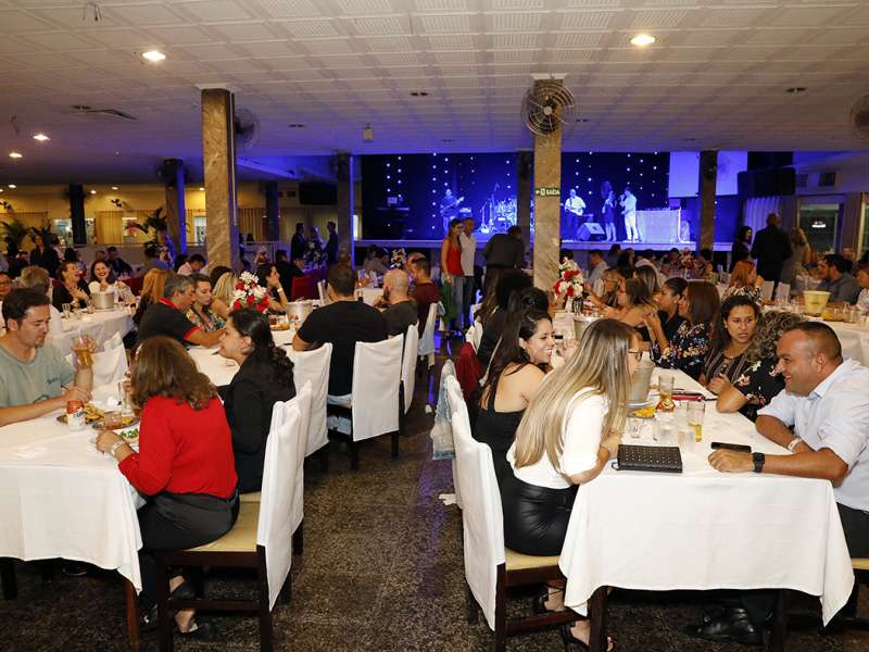 Jantar das agências 100% sindicalizadas no  Sindicato dos Bancários do ABC no restaurante Florestal. Avenida Maria Servidei Demarchi, 2.998 - São Bernardo do Campo/SP. Brasil_22_03_2018. Fotos Dino Santos.