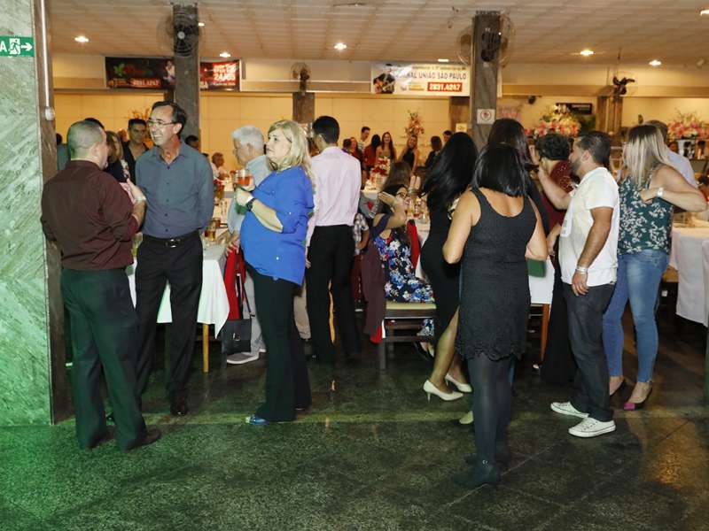 Jantar das agências 100% sindicalizadas no  Sindicato dos Bancários do ABC no restaurante Florestal. Avenida Maria Servidei Demarchi, 2.998 - São Bernardo do Campo/SP. Brasil_22_03_2018. Fotos Dino Santos.