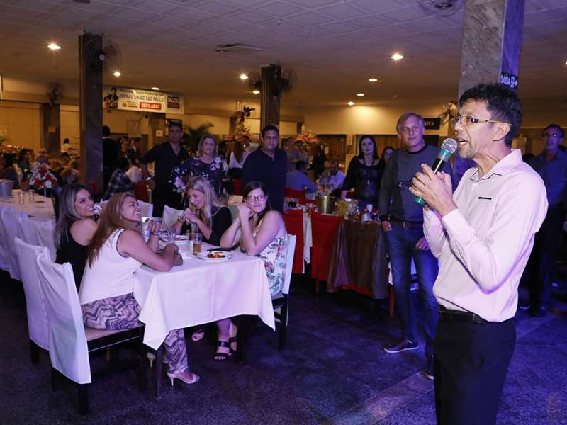 Jantar das agências 100% sindicalizadas no  Sindicato dos Bancários do ABC no restaurante Florestal. Avenida Maria Servidei Demarchi, 2.998 - São Bernardo do Campo/SP. Brasil_22_03_2018. Fotos Dino Santos.