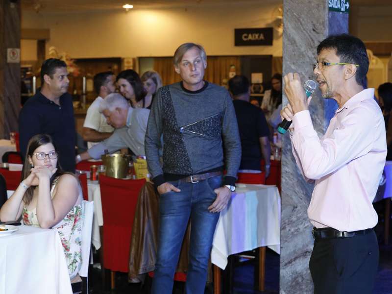 Jantar das agências 100% sindicalizadas no  Sindicato dos Bancários do ABC no restaurante Florestal. Avenida Maria Servidei Demarchi, 2.998 - São Bernardo do Campo/SP. Brasil_22_03_2018. Fotos Dino Santos.