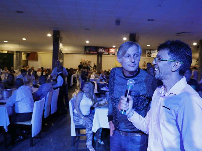 Jantar das agências 100% sindicalizadas no  Sindicato dos Bancários do ABC no restaurante Florestal. Avenida Maria Servidei Demarchi, 2.998 - São Bernardo do Campo/SP. Brasil_22_03_2018. Fotos Dino Santos.