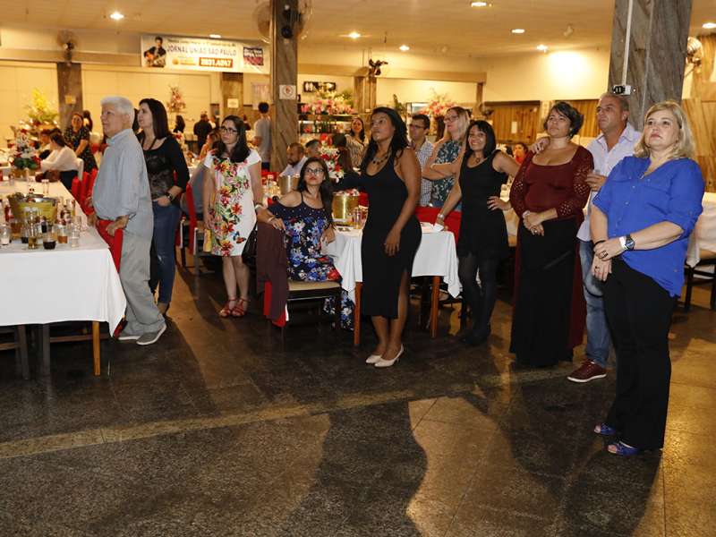 Jantar das agências 100% sindicalizadas no  Sindicato dos Bancários do ABC no restaurante Florestal. Avenida Maria Servidei Demarchi, 2.998 - São Bernardo do Campo/SP. Brasil_22_03_2018. Fotos Dino Santos.