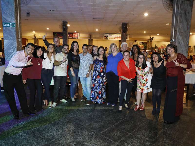 Jantar das agências 100% sindicalizadas no  Sindicato dos Bancários do ABC no restaurante Florestal. Avenida Maria Servidei Demarchi, 2.998 - São Bernardo do Campo/SP. Brasil_22_03_2018. Fotos Dino Santos.