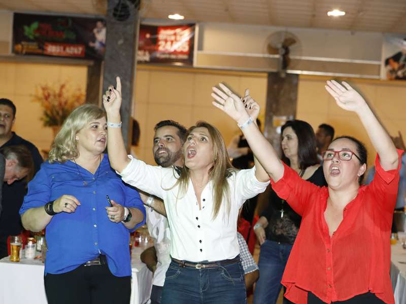 Jantar das agências 100% sindicalizadas no  Sindicato dos Bancários do ABC no restaurante Florestal. Avenida Maria Servidei Demarchi, 2.998 - São Bernardo do Campo/SP. Brasil_22_03_2018. Fotos Dino Santos.