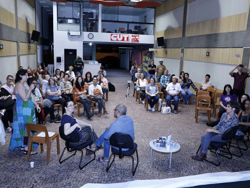 Lançamento do livro Ponto Segredo.Ponto Corrente no centro de formação dos Bancários do ABC. Rua Cavier de Toledo, 268 - Centro de Santo André/SP. Brasil_23_03_2018. Fotos Dino Santos.