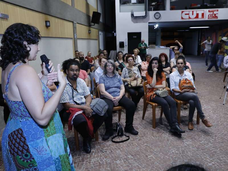 Lançamento do livro Ponto Segredo.Ponto Corrente no centro de formação dos Bancários do ABC. Rua Cavier de Toledo, 268 - Centro de Santo André/SP. Brasil_23_03_2018. Fotos Dino Santos.
