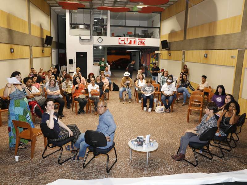 Lançamento do livro Ponto Segredo.Ponto Corrente no centro de formação dos Bancários do ABC. Rua Cavier de Toledo, 268 - Centro de Santo André/SP. Brasil_23_03_2018. Fotos Dino Santos.