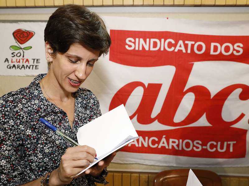 Lançamento do livro Ponto Segredo.Ponto Corrente no centro de formação dos Bancários do ABC. Rua Cavier de Toledo, 268 - Centro de Santo André/SP. Brasil_23_03_2018. Fotos Dino Santos.