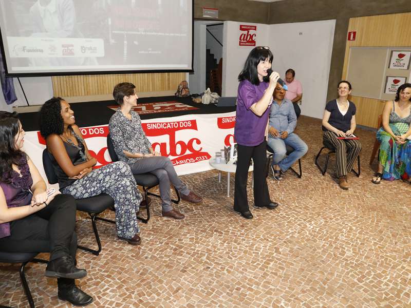 Lançamento do livro Ponto Segredo.Ponto Corrente no centro de formação dos Bancários do ABC. Rua Cavier de Toledo, 268 - Centro de Santo André/SP. Brasil_23_03_2018. Fotos Dino Santos.