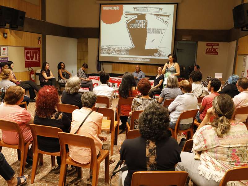 Lançamento do livro Ponto Segredo.Ponto Corrente no centro de formação dos Bancários do ABC. Rua Cavier de Toledo, 268 - Centro de Santo André/SP. Brasil_23_03_2018. Fotos Dino Santos.