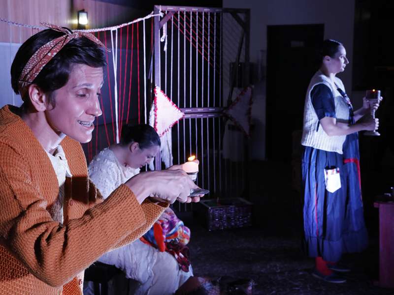 Apresentação da peça de teatro ponto segredo no centro de formação dos Bancários do ABC. Rua Cavier de Toledo, 268 - Centro de Santo André/SP. Brasil_24_03_2018. Fotos Dino Santos.