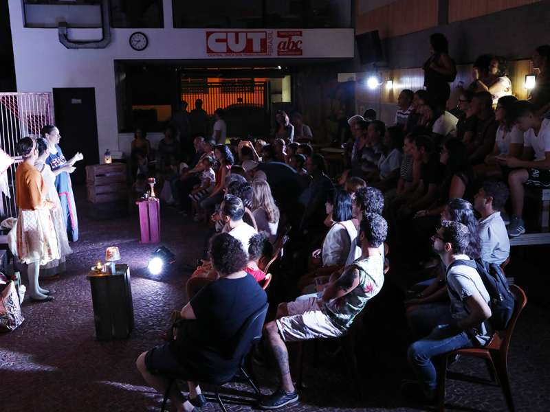 Apresentação da peça de teatro ponto segredo no centro de formação dos Bancários do ABC. Rua Cavier de Toledo, 268 - Centro de Santo André/SP. Brasil_24_03_2018. Fotos Dino Santos.