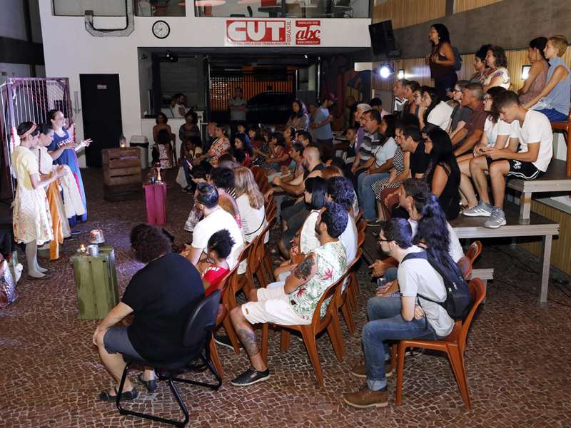 Apresentação da peça de teatro ponto segredo no centro de formação dos Bancários do ABC. Rua Cavier de Toledo, 268 - Centro de Santo André/SP. Brasil_24_03_2018. Fotos Dino Santos.