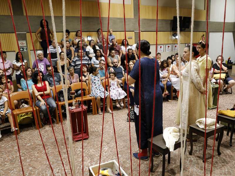Apresentação da peça de teatro ponto segredo no centro de formação dos Bancários do ABC. Rua Cavier de Toledo, 268 - Centro de Santo André/SP. Brasil_24_03_2018. Fotos Dino Santos.