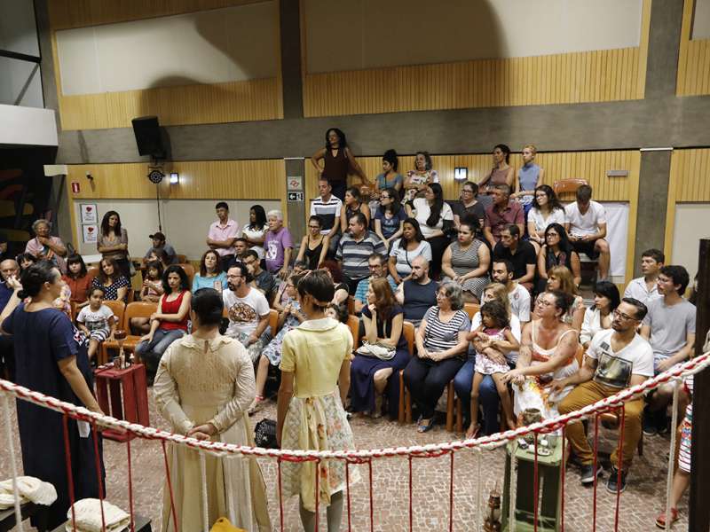 Apresentação da peça de teatro ponto segredo no centro de formação dos Bancários do ABC. Rua Cavier de Toledo, 268 - Centro de Santo André/SP. Brasil_24_03_2018. Fotos Dino Santos.