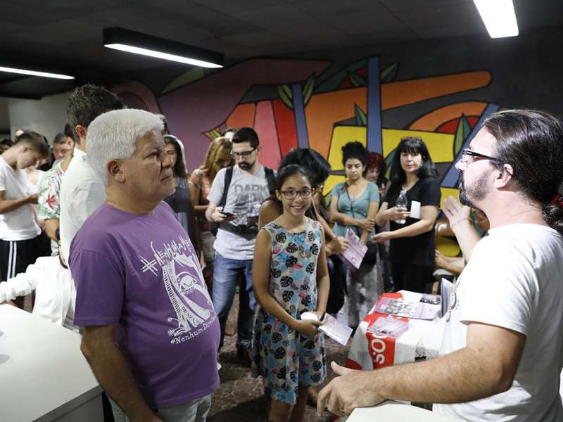Apresentação da peça de teatro ponto segredo no centro de formação dos Bancários do ABC. Rua Cavier de Toledo, 268 - Centro de Santo André/SP. Brasil_24_03_2018. Fotos Dino Santos.