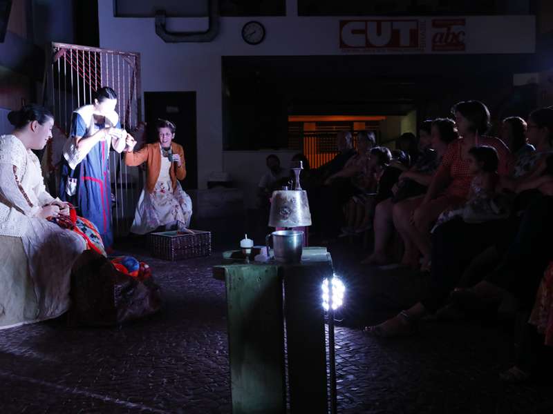 Apresentação da peça de teatro ponto segredo no centro de formação dos Bancários do ABC. Rua Cavier de Toledo, 268 - Centro de Santo André/SP. Brasil_24_03_2018. Fotos Dino Santos.
