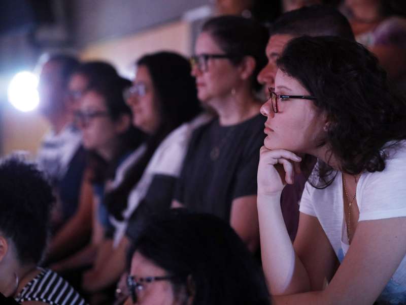 Apresentação da peça de teatro ponto segredo no centro de formação dos Bancários do ABC. Rua Cavier de Toledo, 268 - Centro de Santo André/SP. Brasil_24_03_2018. Fotos Dino Santos.