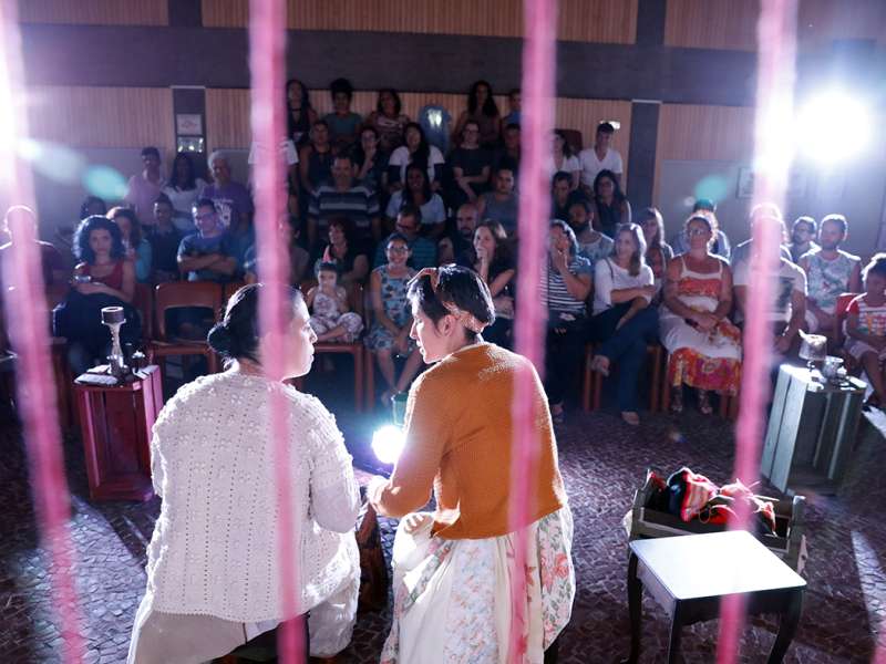 Apresentação da peça de teatro ponto segredo no centro de formação dos Bancários do ABC. Rua Cavier de Toledo, 268 - Centro de Santo André/SP. Brasil_24_03_2018. Fotos Dino Santos.