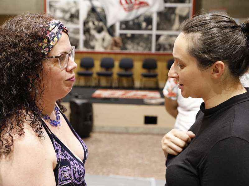 Apresentação da peça de teatro ponto corrente no centro de formação dos Bancários do ABC. Rua Cavier de Toledo, 268 - Centro de Santo André/SP. Brasil_25_03_2018. Fotos Dino Santos.
