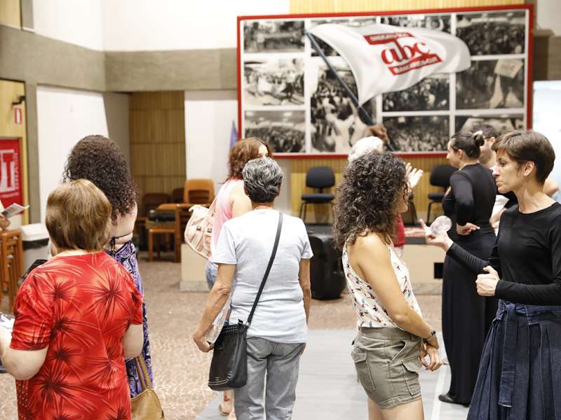 Apresentação da peça de teatro ponto corrente no centro de formação dos Bancários do ABC. Rua Cavier de Toledo, 268 - Centro de Santo André/SP. Brasil_25_03_2018. Fotos Dino Santos.