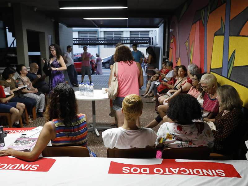 Apresentação da peça de teatro ponto corrente no centro de formação dos Bancários do ABC. Rua Cavier de Toledo, 268 - Centro de Santo André/SP. Brasil_25_03_2018. Fotos Dino Santos.