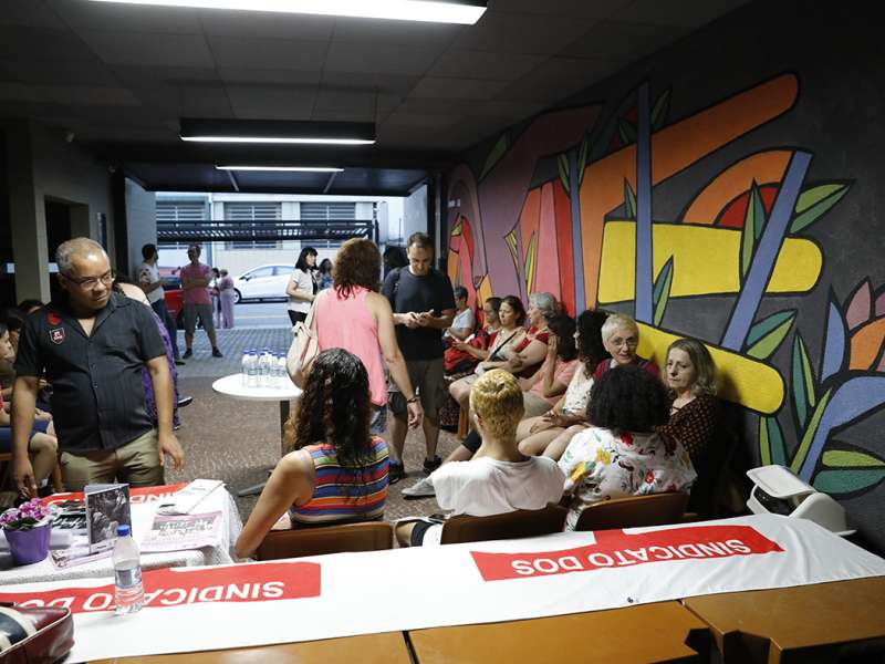 Apresentação da peça de teatro ponto corrente no centro de formação dos Bancários do ABC. Rua Cavier de Toledo, 268 - Centro de Santo André/SP. Brasil_25_03_2018. Fotos Dino Santos.
