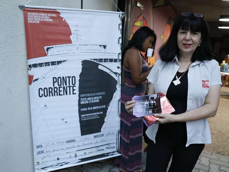 Apresentação da peça de teatro ponto corrente no centro de formação dos Bancários do ABC. Rua Cavier de Toledo, 268 - Centro de Santo André/SP. Brasil_25_03_2018. Fotos Dino Santos.