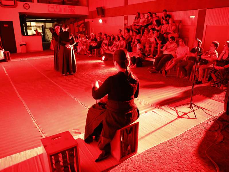 Apresentação da peça de teatro ponto corrente no centro de formação dos Bancários do ABC. Rua Cavier de Toledo, 268 - Centro de Santo André/SP. Brasil_25_03_2018. Fotos Dino Santos.