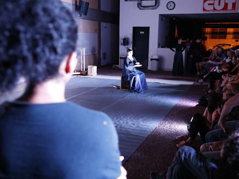 Apresentação da peça de teatro ponto corrente no centro de formação dos Bancários do ABC. Rua Cavier de Toledo, 268 - Centro de Santo André/SP. Brasil_25_03_2018. Fotos Dino Santos.