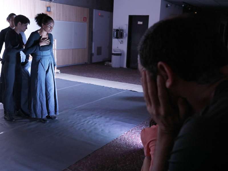 Apresentação da peça de teatro ponto corrente no centro de formação dos Bancários do ABC. Rua Cavier de Toledo, 268 - Centro de Santo André/SP. Brasil_25_03_2018. Fotos Dino Santos.