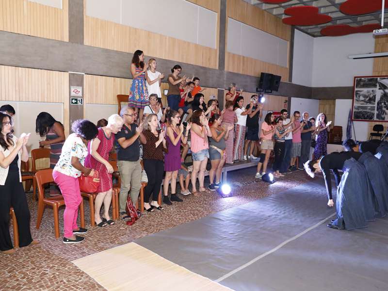 Apresentação da peça de teatro ponto corrente no centro de formação dos Bancários do ABC. Rua Cavier de Toledo, 268 - Centro de Santo André/SP. Brasil_25_03_2018. Fotos Dino Santos.