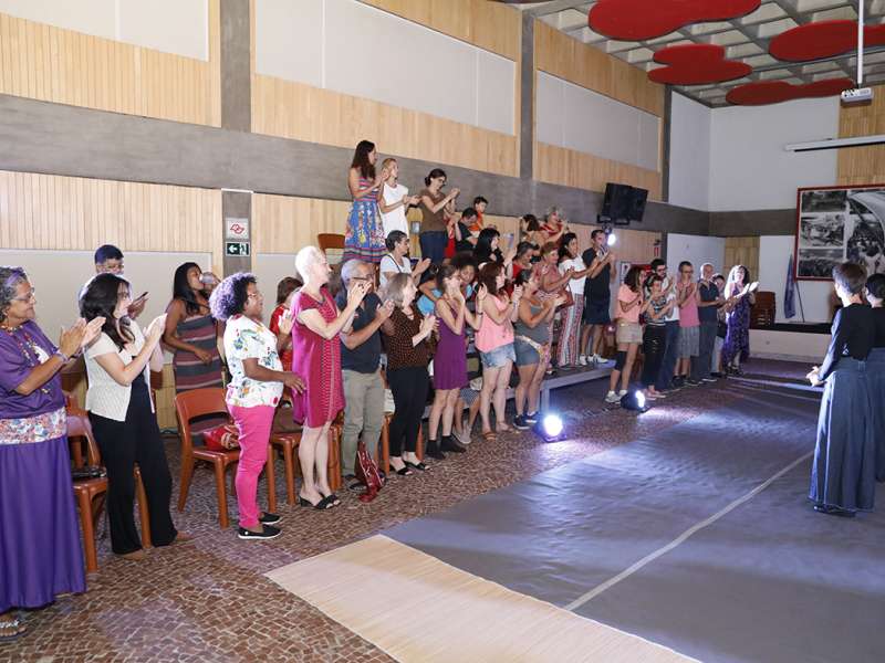 Apresentação da peça de teatro ponto corrente no centro de formação dos Bancários do ABC. Rua Cavier de Toledo, 268 - Centro de Santo André/SP. Brasil_25_03_2018. Fotos Dino Santos.